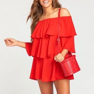 Show Me a your MuMu Triple Decker Romper - Bonfire